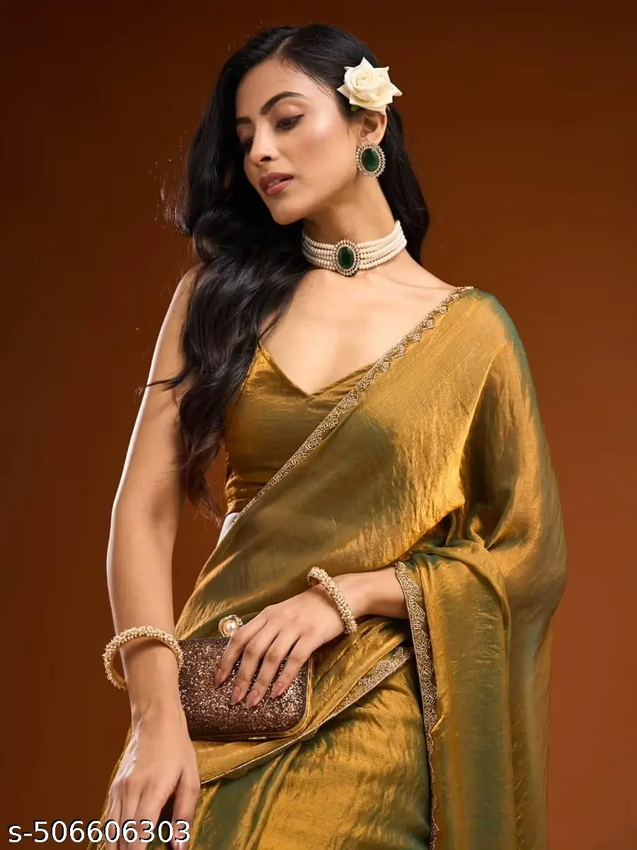 Sanam Teal Saree: Elegant Indian Drape - Image 2