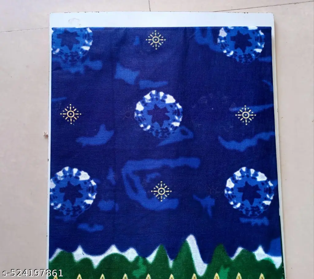 Elegant Cotton Saree: Blouse Not Included - Image 3