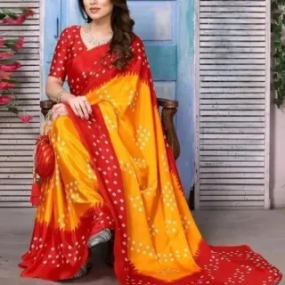 Golden Radiance: Soft Silk Yellow Saree