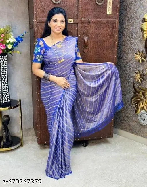 Brasso Silk Saree with Sequence Blouse - Image 3