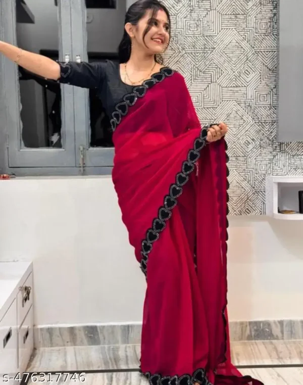 bwgjr_1024.webp Cherry Georgette Bollywood Party Saree