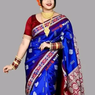 Sambalpuri Pasapalli Papasilk Floral Saree