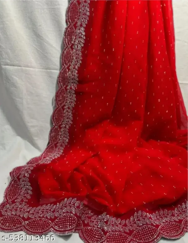 Elegant Stone Embellished Saree