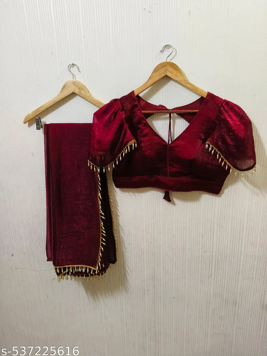 Trendy Party Saree & Stitched Blouse - Image 3