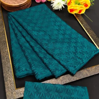 Elegant French Net Saree Super Colour