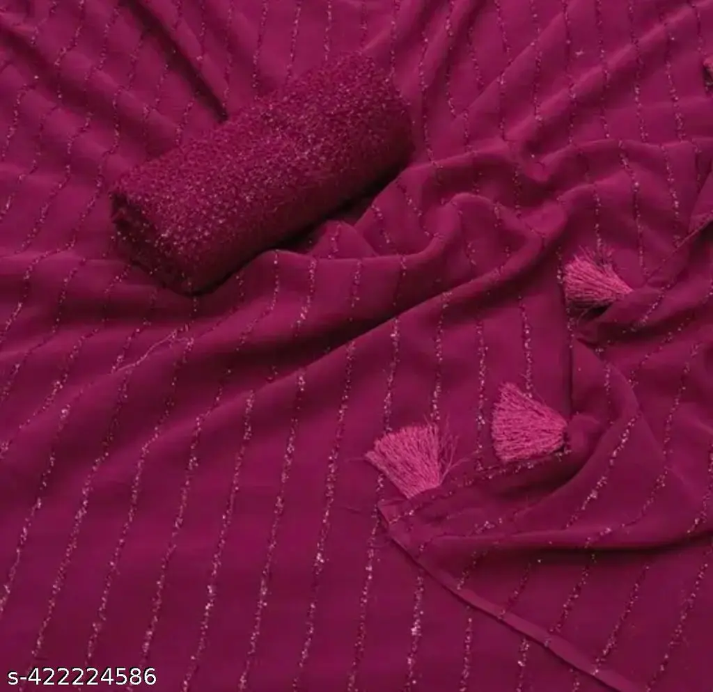 Designer Strip Jari Saree Trending Now - Image 4