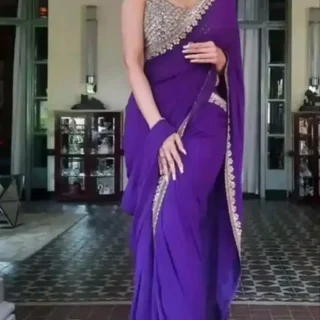 Georgette Saree: Jari, Sequence, Lace