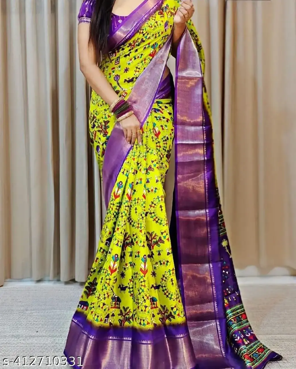 Dola Silk: Woven Floral Elegance - Image 3