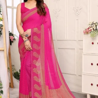 d4ewm_1024.webp Everyday Elegance: Printed Georgette Saree Set
