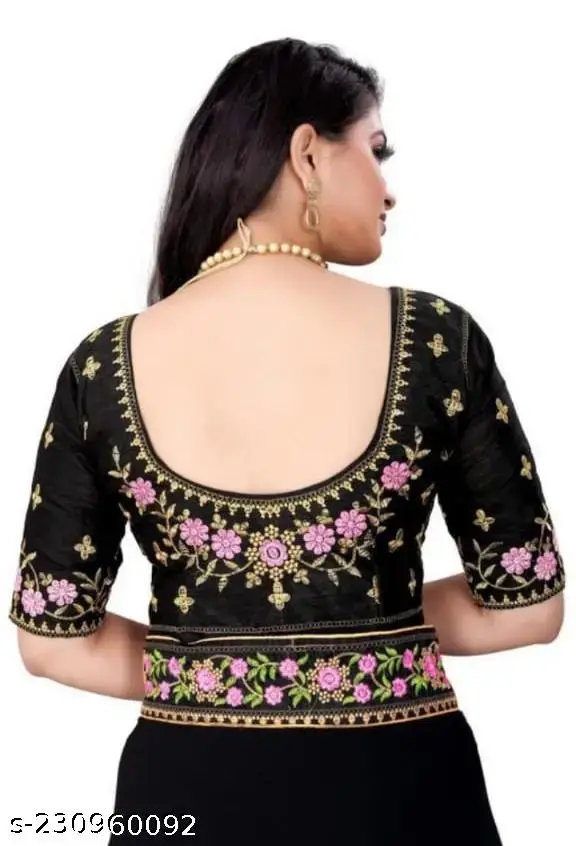 Black Silk Saree: Chic Party Style - Image 3