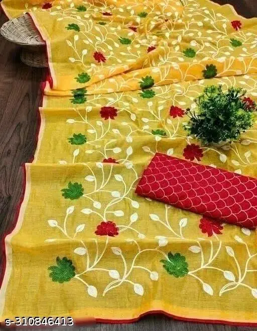 Elegant Chanderi Cotton Saree - Image 3