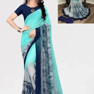 Kanooda Prints Georgette Printed Saree
