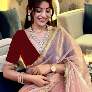 Shining Nylon Net Saree