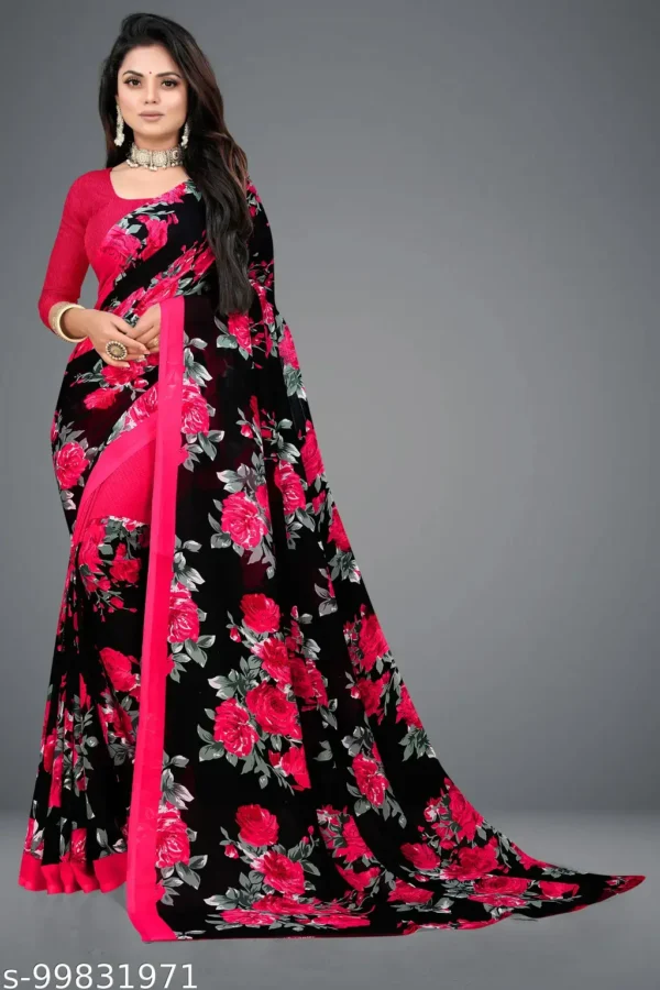 dh9ey_1024.webp Elegant Georgette Saree with Unstitched Blouse