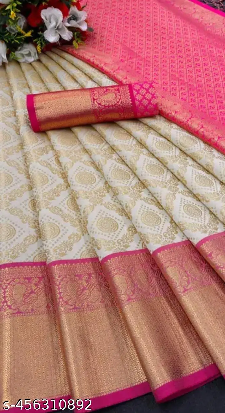 Jacquard Banarasi Silk Saree: Elegant Drape - Image 3