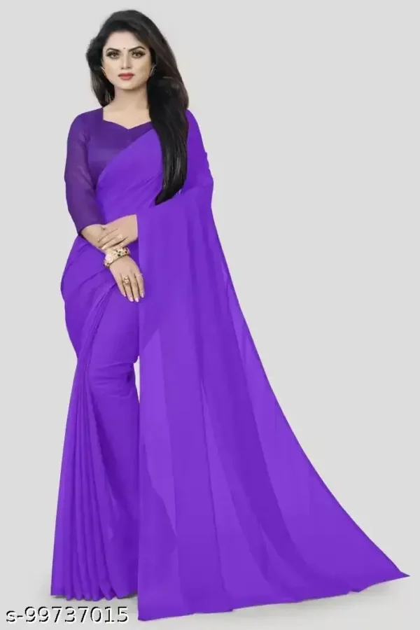 dhrxb_1024.webp Elegant Plain Georgette Saree