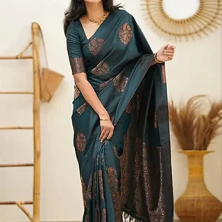 dhuw7_1024.webp Copper Silk Jacquard Banarasi Saree