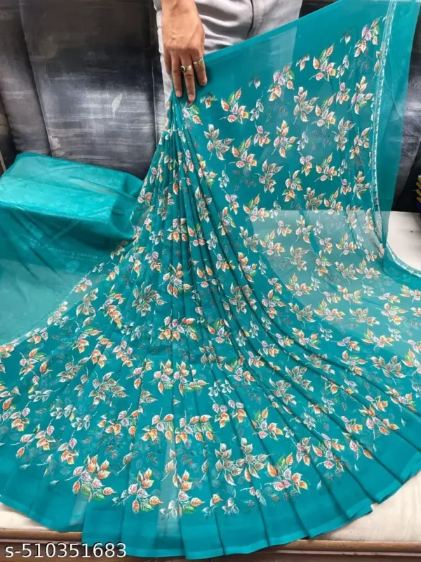 Georgette Printed Saree: Elegant and Flowing