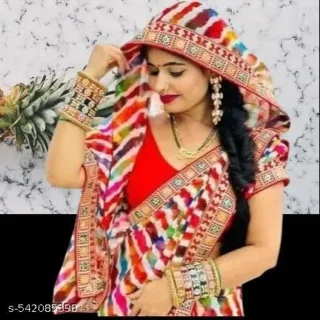 dkxdn_1024.webp Kinju Multicolour Weaving Stripes Georgette Saree
