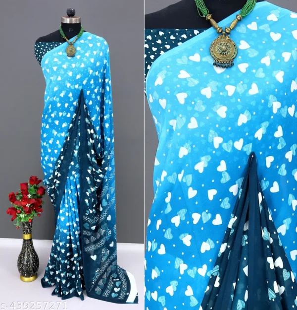 dooic_1024.webp Elegant Georgette Saree with Unstitched Blouse