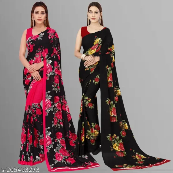 drzqn_1024.webp Priykar Georgette Saree with Unstitched Blouse