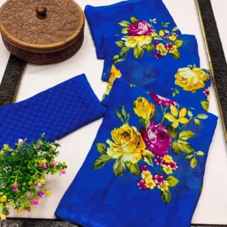 Printed Georgette Saree Blouse Piece