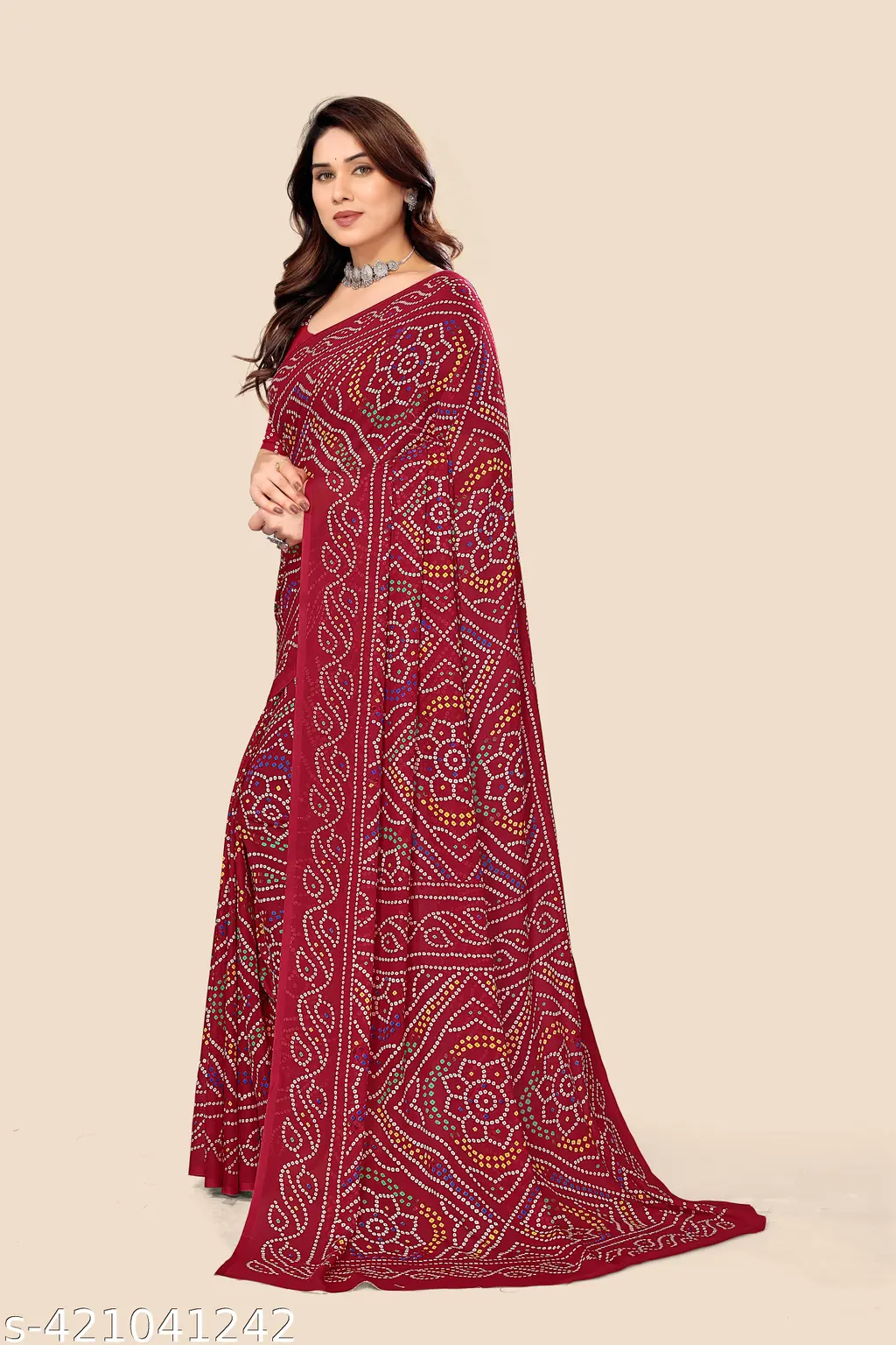 Kanooda Prints Georgette Saree Blouse - Image 2