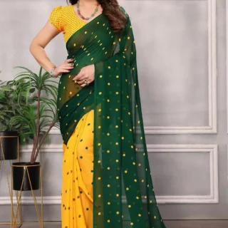 Radhya Printed Georgette Saree with Blouse
