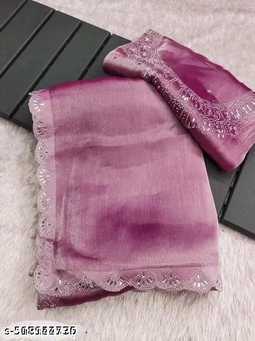 Jimmy Choo Silk Blend Saree & Blouse - Image 3