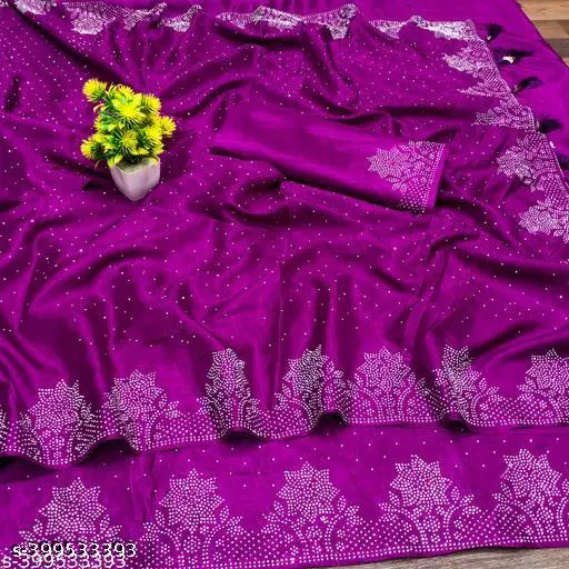 Dola Silk Saree: Diamond Party Glamour - Image 3