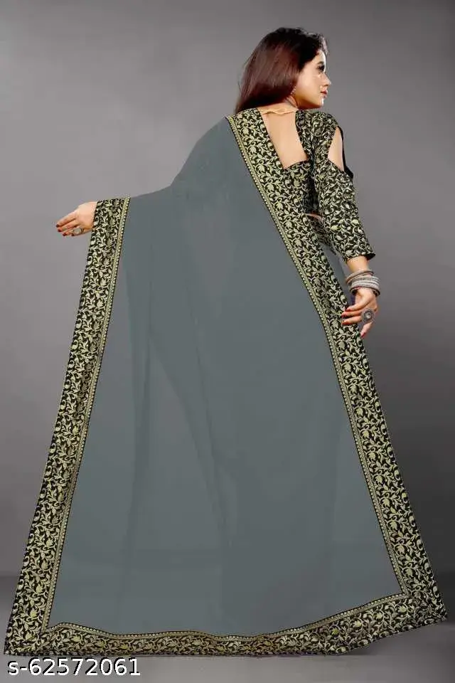Elegant Georgette Saree: Simple & Chic - Image 2