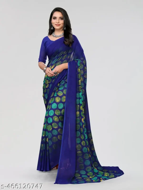eqayu_1024.webp Printed Georgette Blouse Piece: Daily Wear