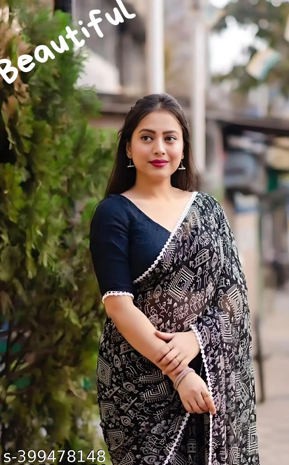 Elegant Georgette Saree: Drape in Luxury - Image 2