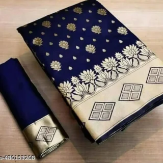 Navy Blue Kanjivaram Silk Saree