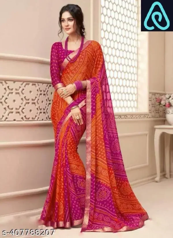 ezwdl_1024.webp Bandhani Georgette Saree with Running Blouse
