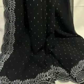 Georgette Silk Swarovski Diamond Party Saree