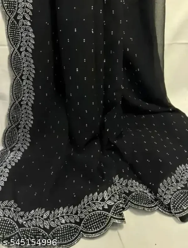 Georgette Silk Swarovski Diamond Party Saree