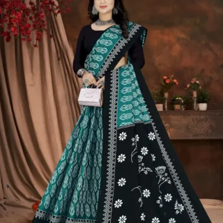 fbzn7_1024.webp Black & Sigreen Cotton Saree: Everyday Elegance