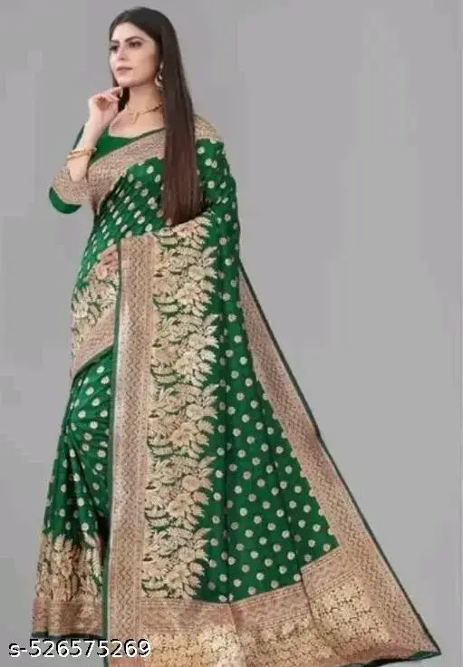 Trendy Jacquard Saree - Image 4