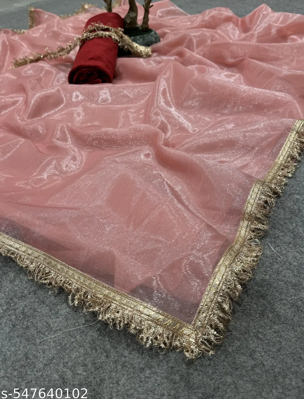 Shining Nylon Net Saree - Image 4