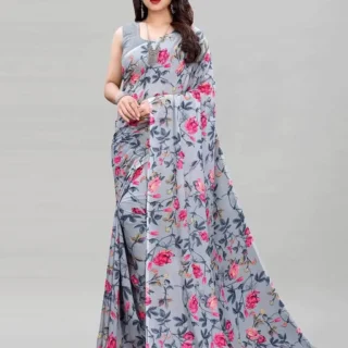 Everyday Elegance: Georgette Saree with Blouse