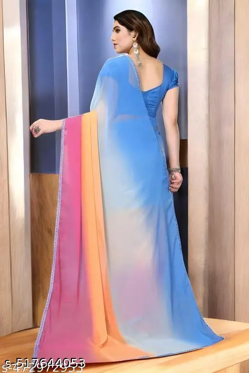 Vibrant Multicolor Saree: Elegant Drape - Image 3