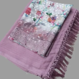Bollywood Designer Saree: Digital Embroidered Blouse
