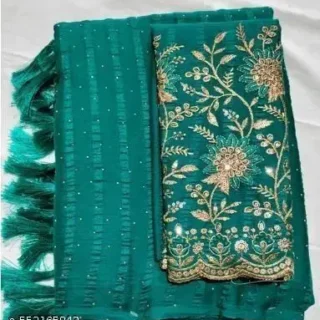 Chiffon Bollywood Saree with Blouse Piece
