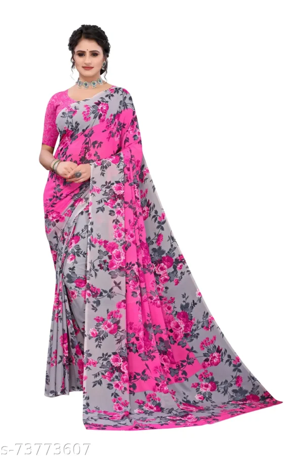 gerov_1024.webp Pochampally Georgette Printed Saree Blouse Piece