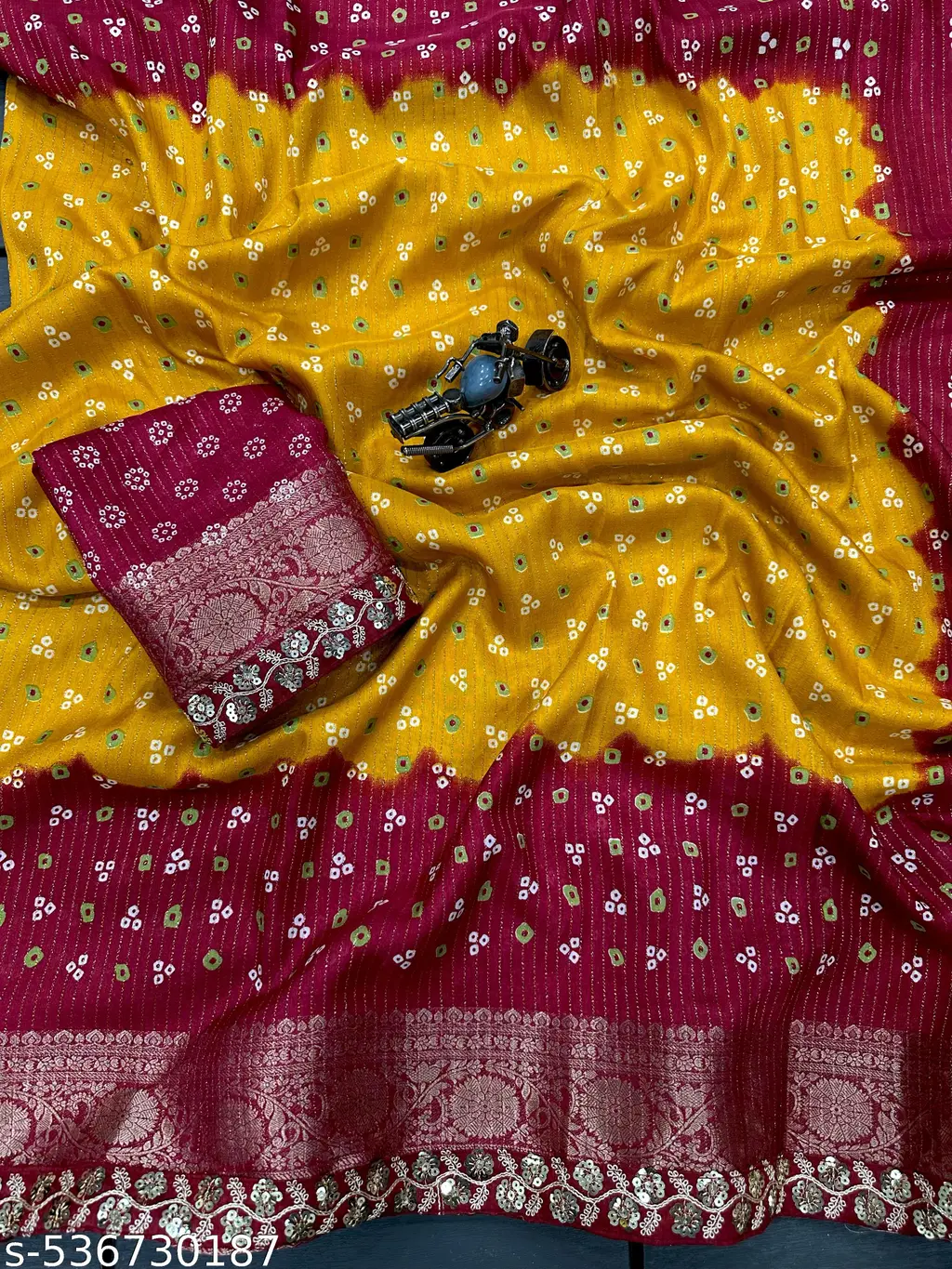 Rekko Silk Floral Lace Border Saree - Image 2