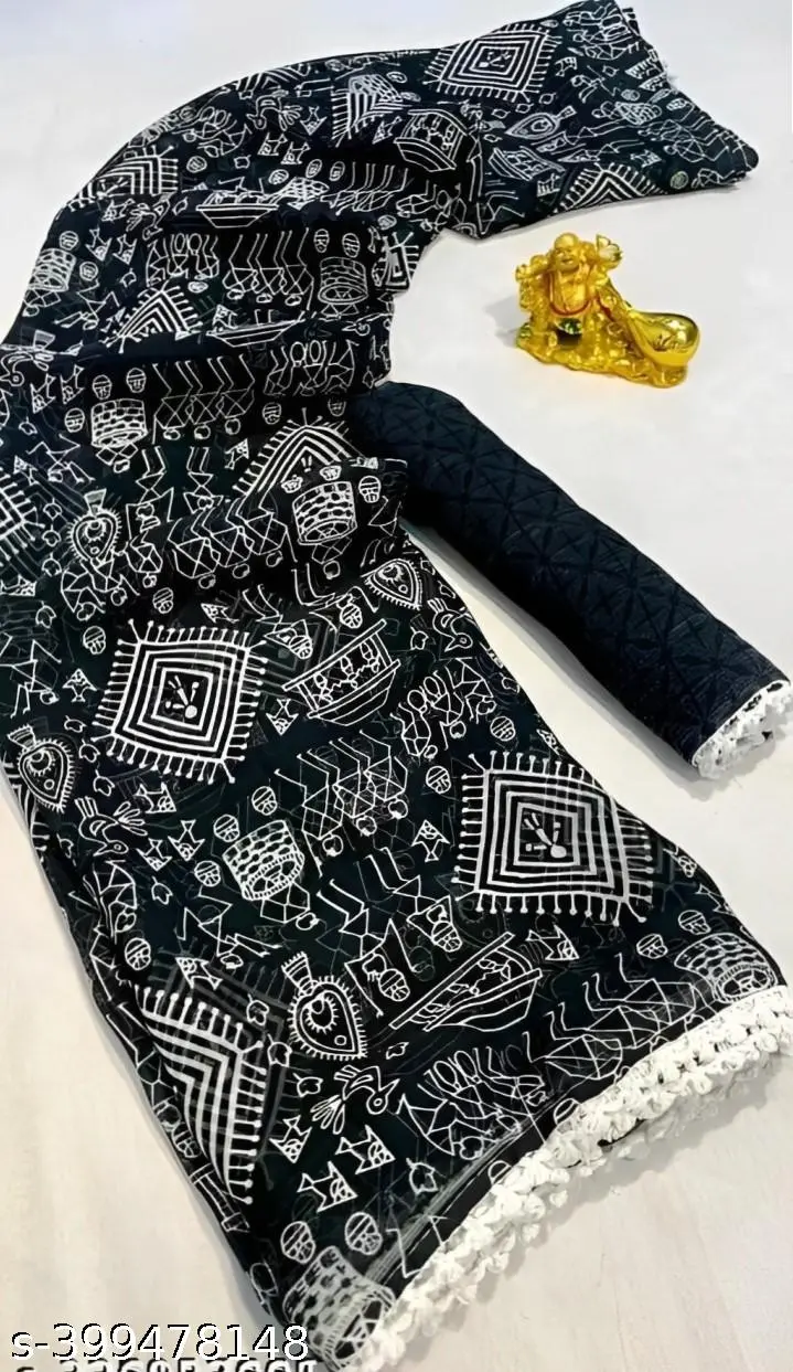 Elegant Georgette Saree: Drape in Luxury - Image 4