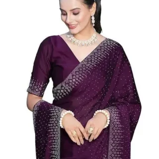 gqhds_1024.webp Hot Fix Georgette Silk Saree & Blouse