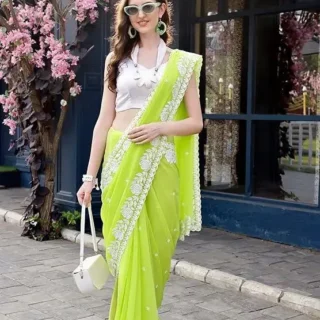 Angel Crevite Saree: Divine Drape of Elegance
