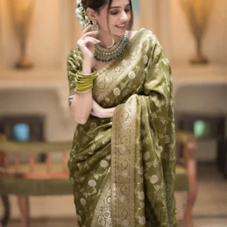 Jacquard Silk Saree: Elegant Woven Drape